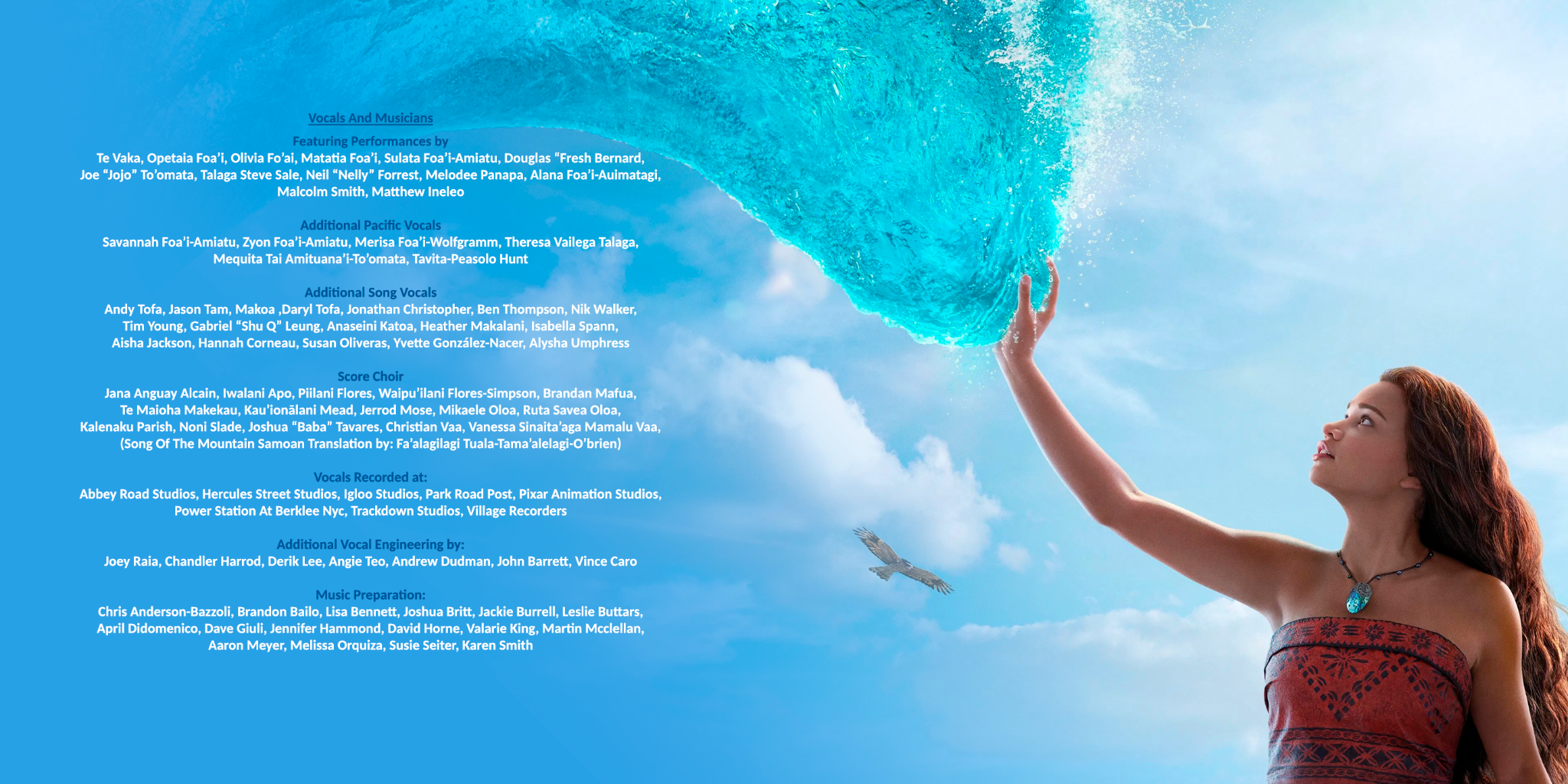 Moana — Página del libreto